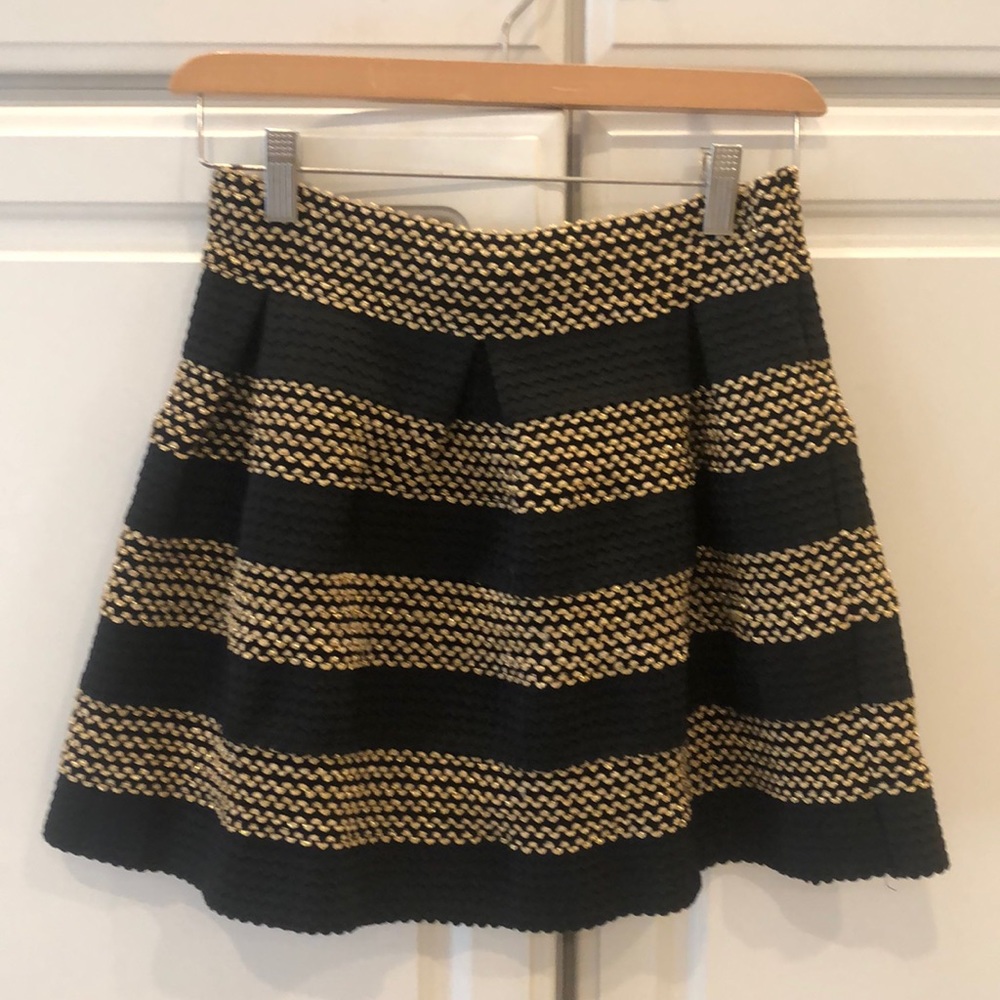 Lore Black & Gold Metallic Skirt